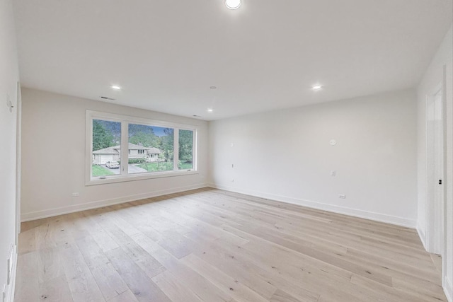 5830 Brookbank Rd, Downers Grove, IL 60516 - empty room featuring light wood-type flooring and recessed lighting