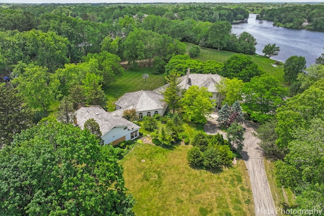 74 Dundee Ln, Barrington Hills, IL 60010 - view of subject property with a large body of water and a forest