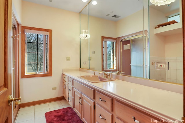 74 Dundee Ln, Barrington Hills, IL 60010 - bathroom with tile patterned floors and vanity
