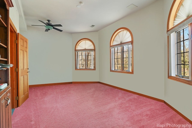 74 Dundee Ln, Barrington Hills, IL 60010 - spare room with carpet floors, healthy amount of natural light, and ceiling fan