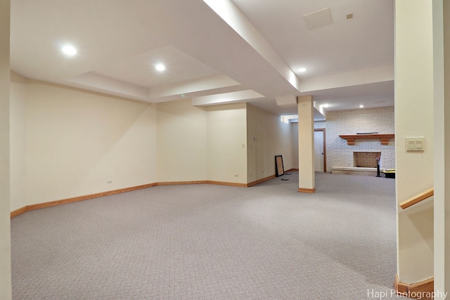 74 Dundee Ln, Barrington Hills, IL 60010 - finished basement featuring carpet and recessed lighting