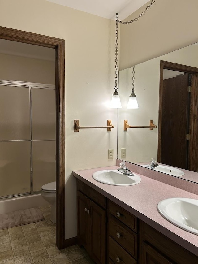 70 N Main St, Lamoille, IL 61330 - bathroom featuring double vanity and a shower stall