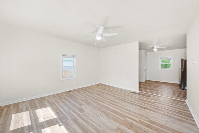 2133 Luther Ave, Lockport, IL 60441 - empty room featuring ceiling fan and light wood-style flooring