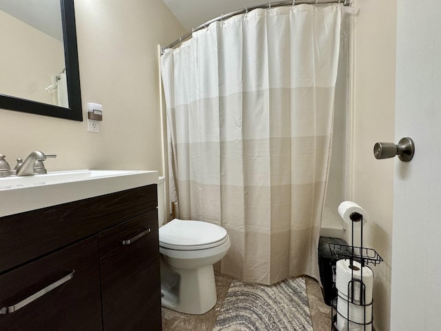 311 Edinburgh Dr, Lockport, IL 60441 - bathroom featuring vanity, a shower with shower curtain, and tile patterned flooring