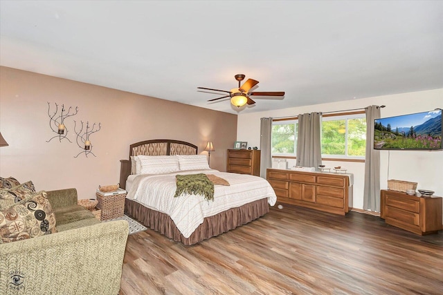 18905 Meadowview Dr, Mokena, IL 60448 - bedroom with light wood-style flooring and ceiling fan