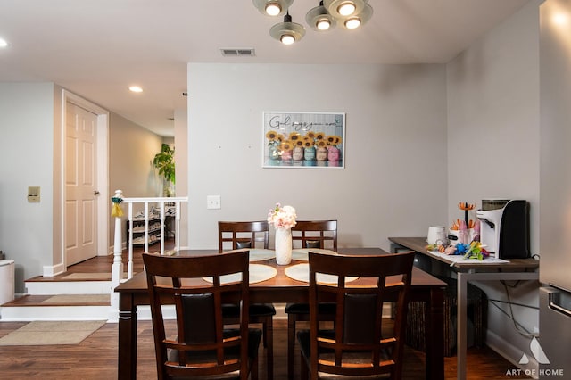 257 Coventry Cir Unit 136, Vernon Hills, IL 60061 - dining room featuring dark wood finished floors and recessed lighting