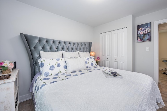 1815 Evergreen Ave, Hanover Park, IL 60133 - bedroom with dark wood finished floors and a closet