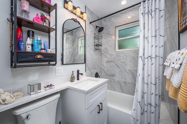1815 Evergreen Ave, Hanover Park, IL 60133 - bathroom featuring shower / tub combo with curtain and vanity