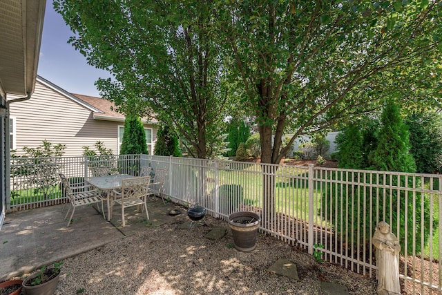 13445 Meadowlark Ln, Huntley, IL 60142 - fenced backyard featuring outdoor dining space and a patio area