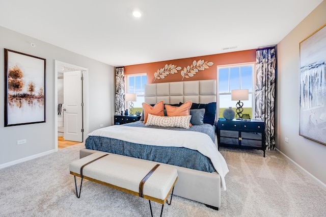 12003 Jordi Rd, Huntley, IL 60142 - carpeted bedroom featuring baseboards and ensuite bath