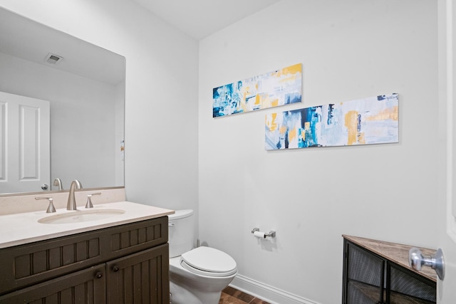 1225 N Paulina St Unit 3S, Chicago, IL 60622 - half bathroom featuring vanity and wood finished floors
