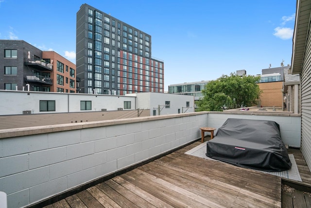 1225 N Paulina St Unit 3S, Chicago, IL 60622 - wooden deck featuring grilling area