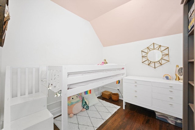 1629 W Foster Ave, Chicago, IL 60640 - bedroom featuring vaulted ceiling and dark wood-type flooring