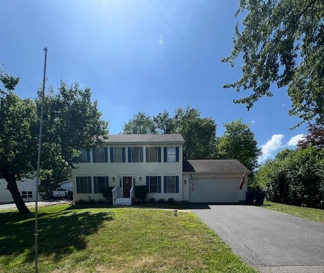 36872 N Lawrence Dr, Lake Villa, IL 60046 - colonial inspired home with a garage, driveway, and a front lawn
