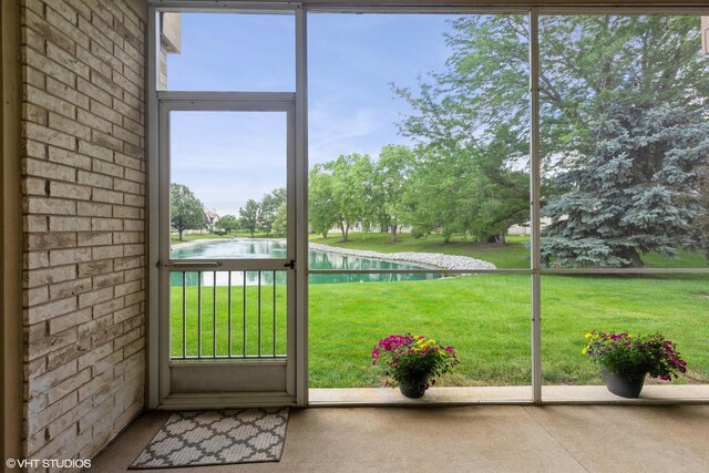 6433 Pine Cone Dr Unit 1, Tinley Park, IL 60477 - entryway with a water view