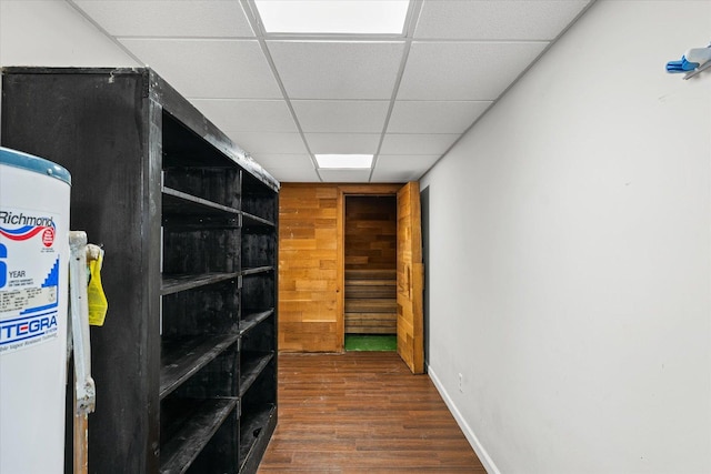 410 N 4th St, Saint Joseph, IL 61873 - hallway featuring a drop ceiling and wood finished floors