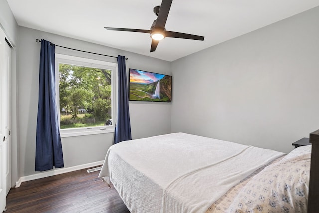 492 Winthrop Ave, Glendale Heights, IL 60139 - bedroom featuring wood finished floors, a closet, and ceiling fan
