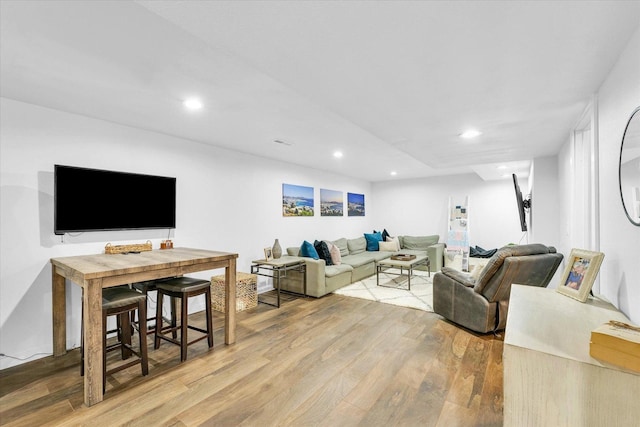 4006 Tallgrass Dr, Champaign, IL 61822 - living area with light wood-style floors and recessed lighting