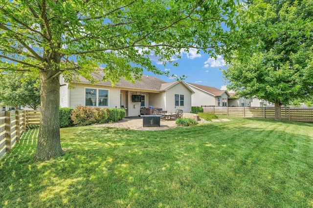 4006 Tallgrass Dr, Champaign, IL 61822 - rear view of house featuring a patio and a fenced backyard