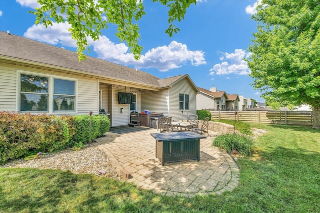 4006 Tallgrass Dr, Champaign, IL 61822 - rear view of property featuring a patio