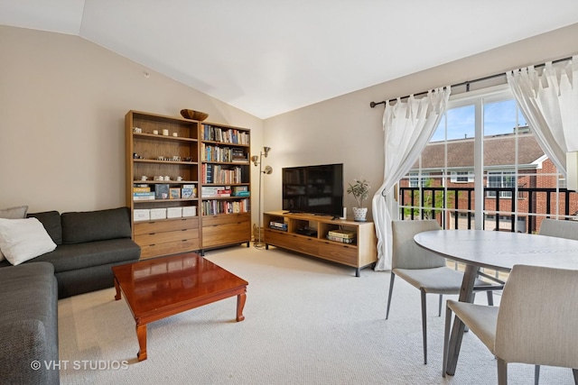 1007 Enfield Dr Unit 1007, Northbrook, IL 60062 - carpeted living room featuring lofted ceiling