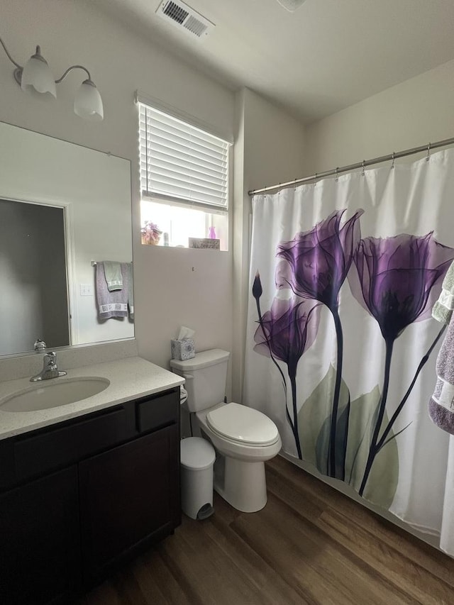 1137 Crestview Ln, Pingree Grove, IL 60140 - full bathroom featuring vanity, wood finished floors, and a shower with curtain