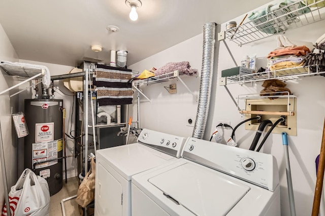 37 White Birch Ln, Westmont, IL 60559 - laundry area with gas water heater and washing machine and clothes dryer
