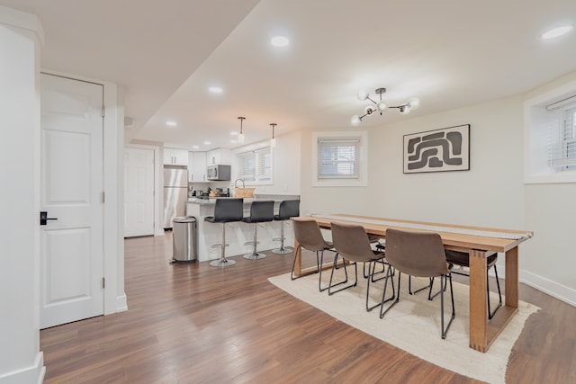5901 N Navarre Ave, Chicago, IL 60631 - dining space featuring recessed lighting and wood finished floors