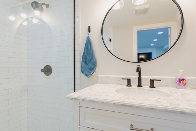 5901 N Navarre Ave, Chicago, IL 60631 - full bathroom with vanity and a tile shower