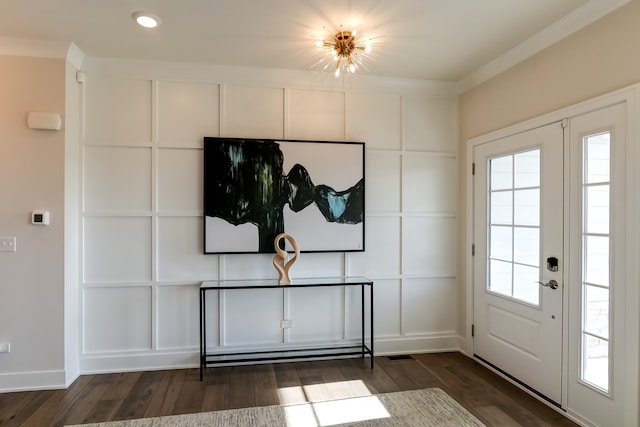 16642 S Sun Meadow Dr, Lockport, IL 60441 - entryway featuring dark wood finished floors, plenty of natural light, and recessed lighting