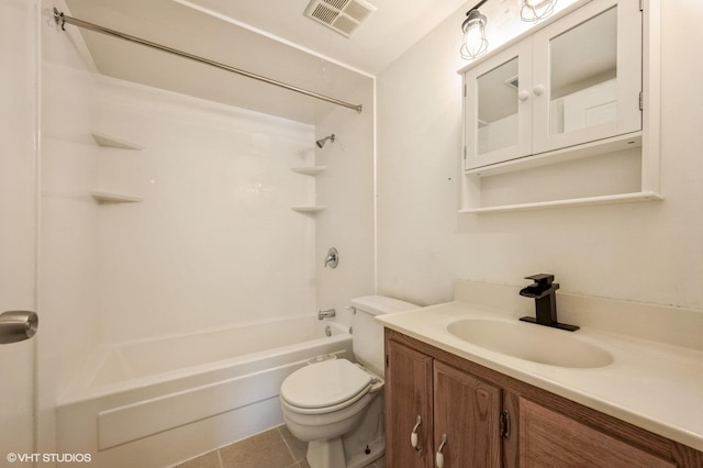 3325 Kirchoff Rd Unit 3E, Rolling Meadows, IL 60008 - full bathroom with shower / bathtub combination, vanity, and tile patterned flooring