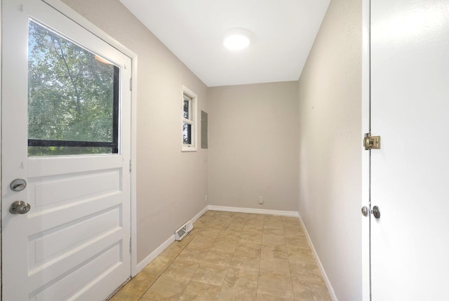 117 Timber Trl, Streamwood, IL 60107 - doorway to outside featuring electric panel and baseboards