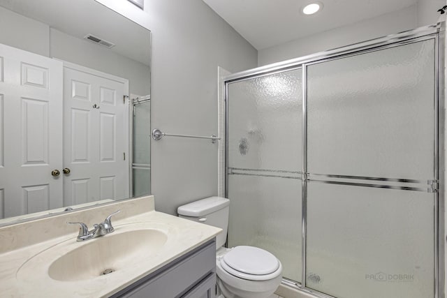 13 Willow Pkwy, Buffalo Grove, IL 60089 - full bathroom featuring vanity, an enclosed shower, and recessed lighting