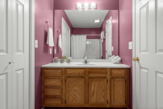 1201 Riviera Dr, Bloomington, IL 61701 - bathroom featuring vanity and a shower with curtain