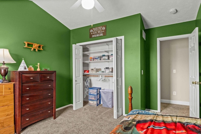 1201 Riviera Dr, Bloomington, IL 61701 - carpeted bedroom with a closet and ceiling fan