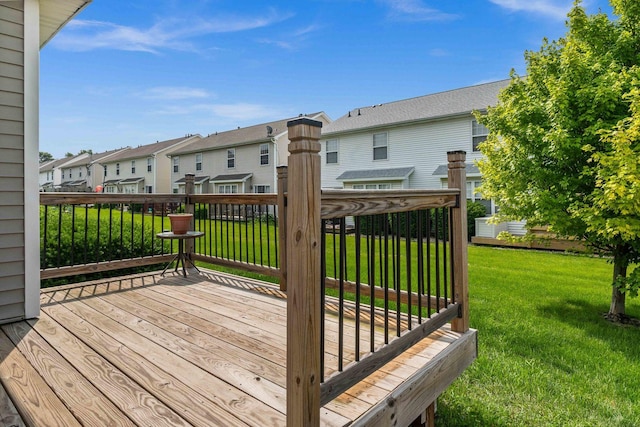 1201 Riviera Dr, Bloomington, IL 61701 - wooden deck with a residential view and a yard