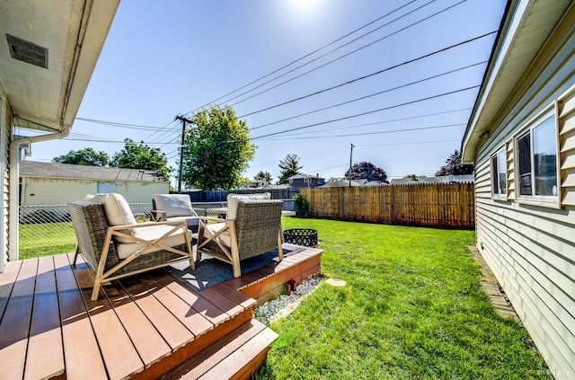 4209 SW Hwy Unit 4209, Hometown, IL 60456 - wooden deck with a fenced backyard