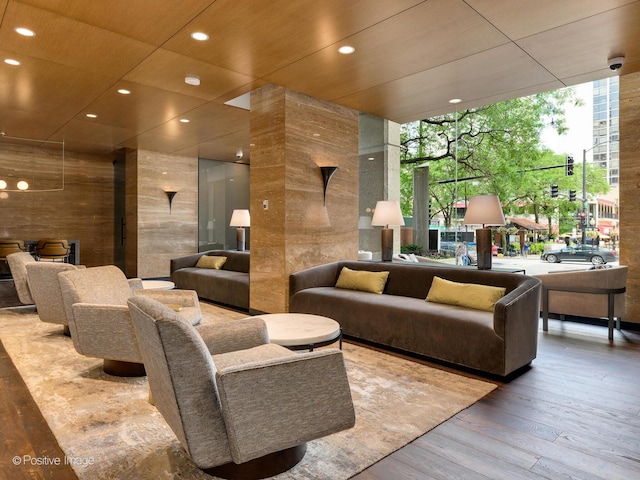 1030 N State St Unit 9G, Chicago, IL 60610 - lobby featuring a security system, recessed lighting, and a wall of windows