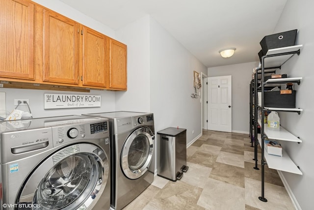 2714 Arbor Dr, Mchenry, IL 60050 - washroom with cabinet space and washer and clothes dryer
