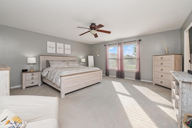 2714 Arbor Dr, Mchenry, IL 60050 - bedroom featuring light carpet and a ceiling fan