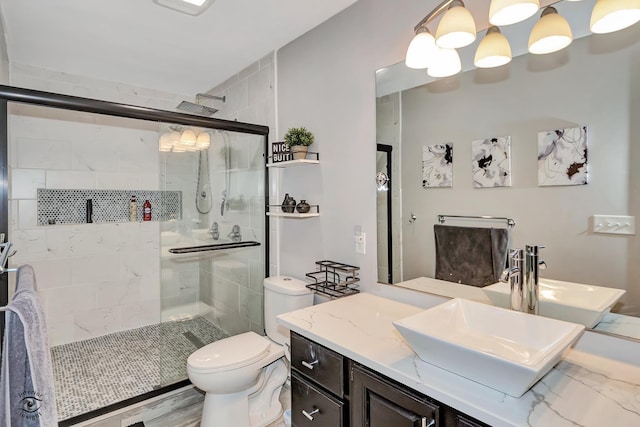 235 Fox Trail Ct, Bourbonnais, IL 60914 - bathroom with a stall shower and vanity