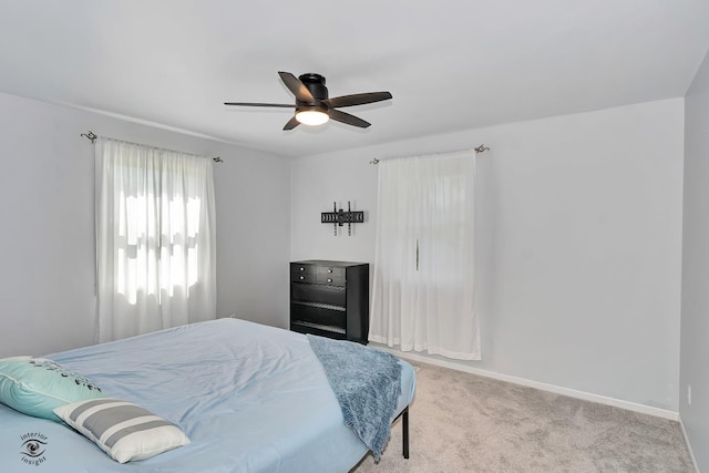 235 Fox Trail Ct, Bourbonnais, IL 60914 - carpeted bedroom featuring baseboards and a ceiling fan