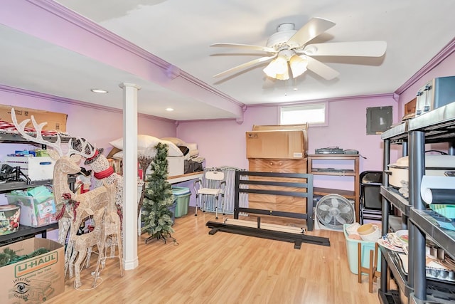 235 Fox Trail Ct, Bourbonnais, IL 60914 - storage room with a ceiling fan