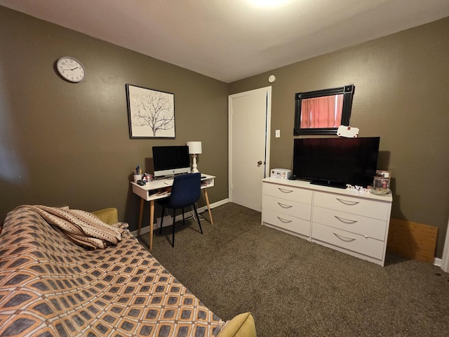 3641 W 120th St, Alsip, IL 60803 - bedroom with dark carpet and baseboards