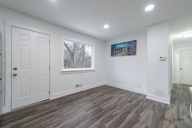 38236 N Lee Ave, Spring Grove, IL 60081 - unfurnished room featuring dark wood-type flooring and recessed lighting