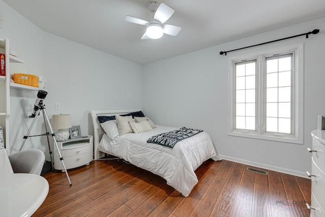 202 Dallas Dr, Bartlett, IL 60103 - bedroom featuring hardwood / wood-style floors and a ceiling fan