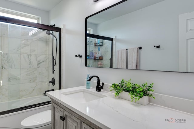 202 Dallas Dr, Bartlett, IL 60103 - bathroom with vanity and shower / bath combination with glass door