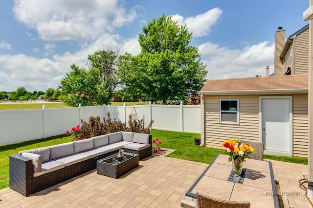 202 Dallas Dr, Bartlett, IL 60103 - fenced backyard featuring an outdoor hangout area and a patio area