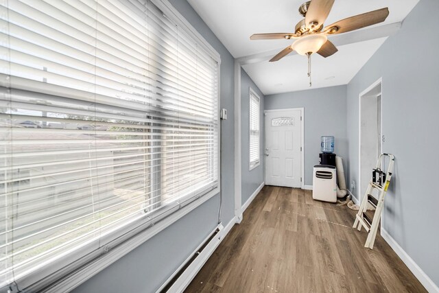 7505 S May St, Chicago, IL 60620 - entryway featuring wood finished floors and ceiling fan