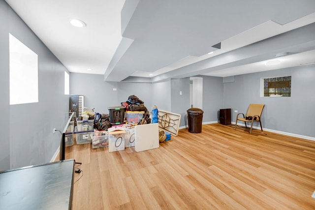 7505 S May St, Chicago, IL 60620 - recreation room featuring wood finished floors and recessed lighting